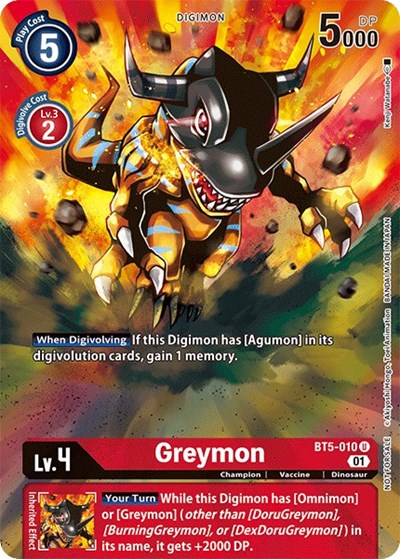 Greymon - BT5-010 (Premier TO Event June 2021) from Battle of Omni
