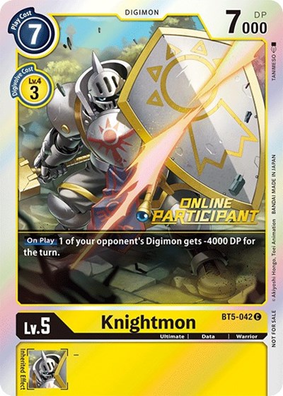 Knightmon - BT5-042 (2021 Championship Online Regional) [Online Participant] from Battle of Omni