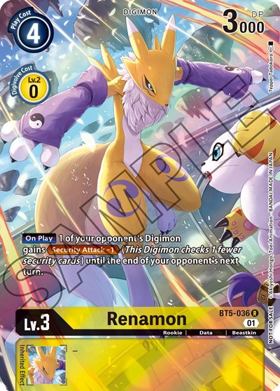 Renamon (Tamer's Card Set 1) from Battle of Omni