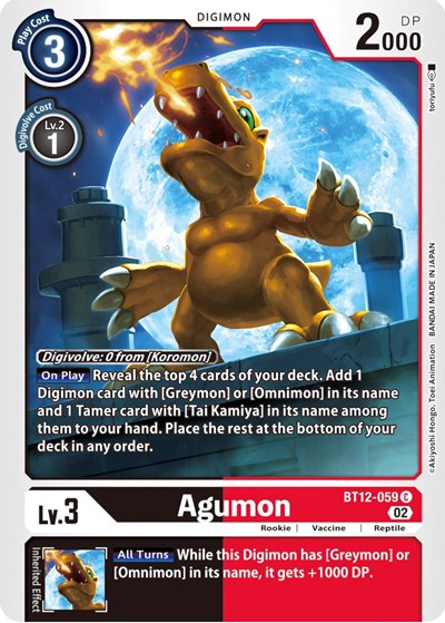 Agumon - BT12-059 from Across Time