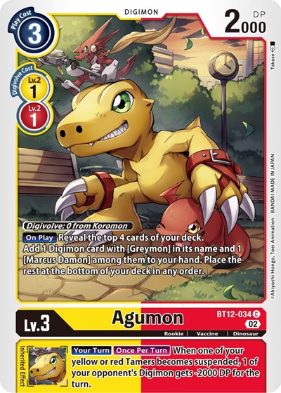 Agumon - BT12-034 from Across Time