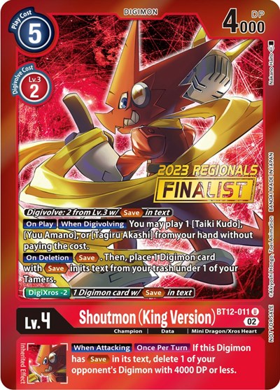 Shoutmon (King Version) (2023 Regionals Finalist) from Across Time