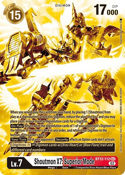 Shoutmon X7: Superior Mode (Alternate Art) (Gold) from Across Time