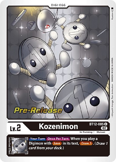 Kozenimon from Across Time Pre-Release Cards