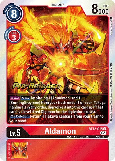 Aldamon from Across Time Pre-Release Cards