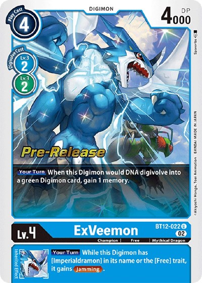 ExVeemon from Across Time Pre-Release Cards