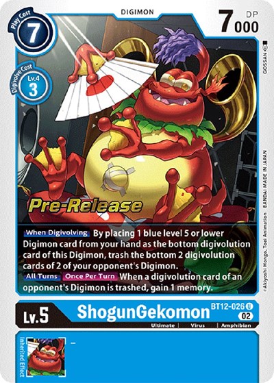 ShogunGekomon from Across Time Pre-Release Cards