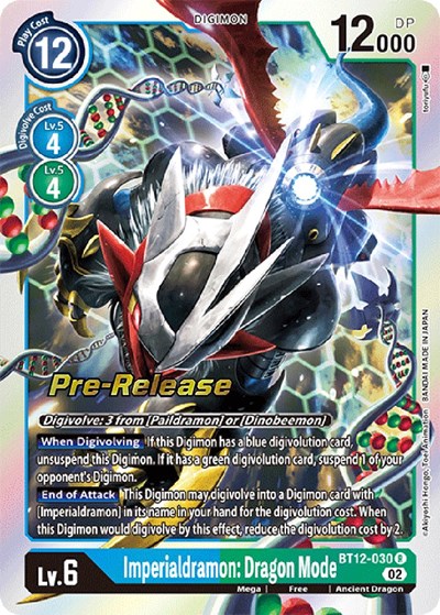 Imperialdramon: Dragon Mode from Across Time Pre-Release Cards