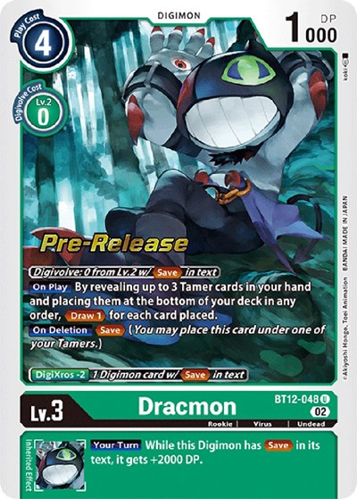 Dracmon from Across Time Pre-Release Cards