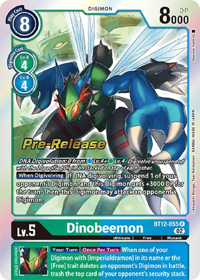 Dinobeemon from Across Time Pre-Release Cards