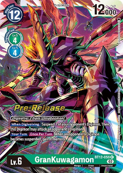 GranKuwagamon from Across Time Pre-Release Cards