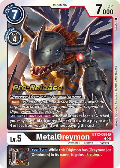MetalGreymon from Across Time Pre-Release Cards