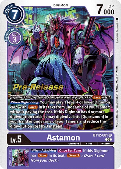 Astamon from Across Time Pre-Release Cards