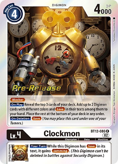 Clockmon from Across Time Pre-Release Cards