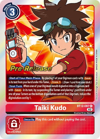 Taiki Kudo from Across Time Pre-Release Cards