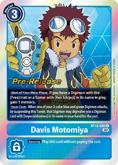 Davis Motomiya from Across Time Pre-Release Cards