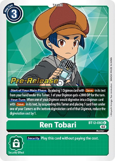 Ren Tobari from Across Time Pre-Release Cards