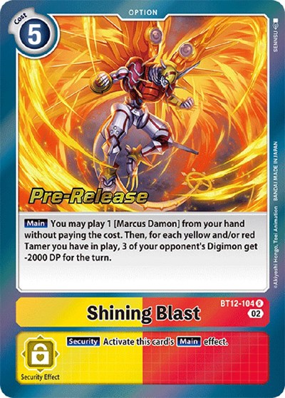 Shining Blast from Across Time Pre-Release Cards