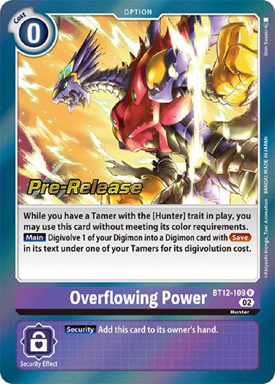 Overflowing Power from Across Time Pre-Release Cards