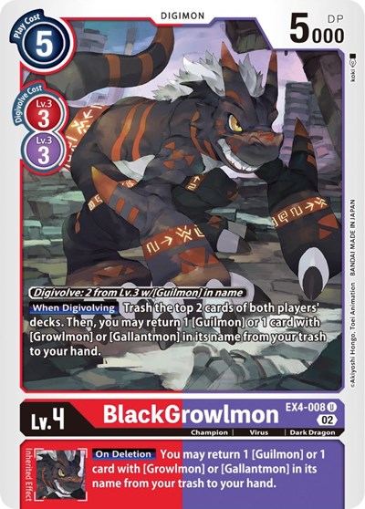 BlackGrowlmon from Alternative Being Booster