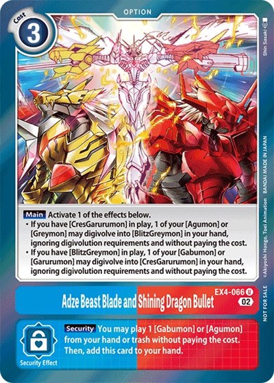 Adze Beast Blade and Shining Dragon Bullet (Alternate Art) from Alternative Being Booster