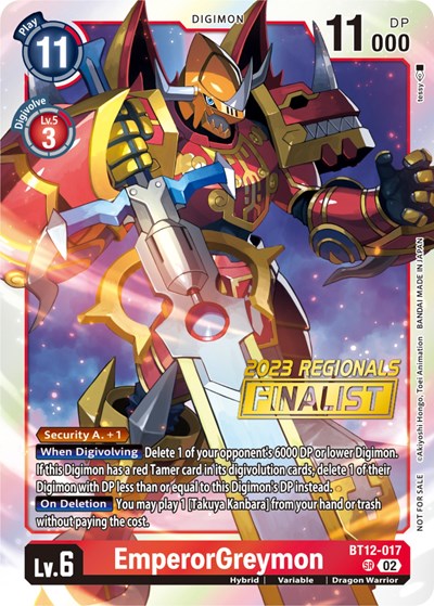 EmperorGreymon (2023 Regionals Finalist) from Across Time