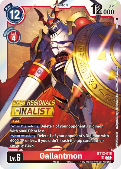 Gallantmon (2023 Regionals Finalist) from Across Time