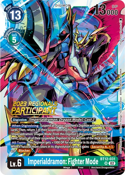 Imperialdramon: Fighter Mode (2023 Regionals Participant) from Across Time
