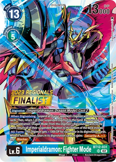 Imperialdramon: Fighter Mode (2023 Regionals Finalist) from Across Time