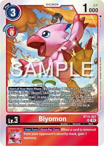 Biyomon from Exceed Apocalypse