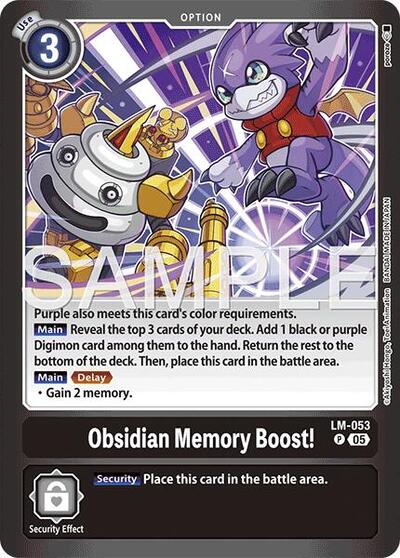 Obsidian Memory Boost! - Limited Card Pack -Another Knight- Digimon Card Game Trading Card