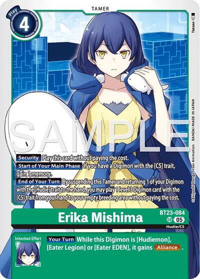 Erika Mishima - Hackers' Slumber Digimon Card Game Trading Card