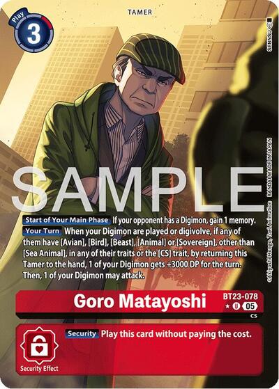 Goro Matayoshi (Alternate Art) - Hackers' Slumber Digimon Card Game Trading Card