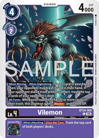 Vilemon - Time Stranger Digimon Card Game Trading Card