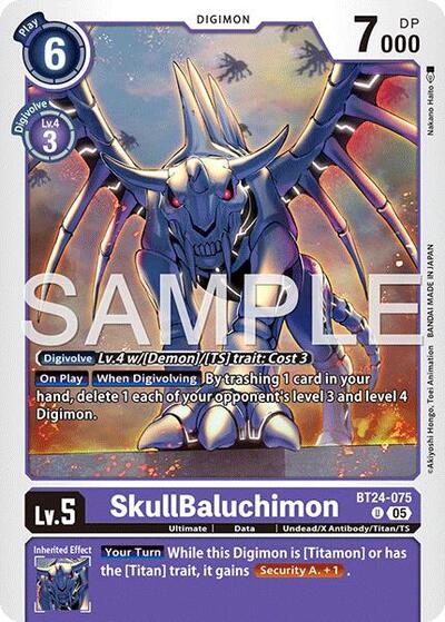 SkullBaluchimon - Time Stranger Digimon Card Game Trading Card