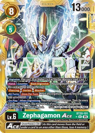 Zephagamon ACE (Gold Border) from Advanced Booster Digimon Generation