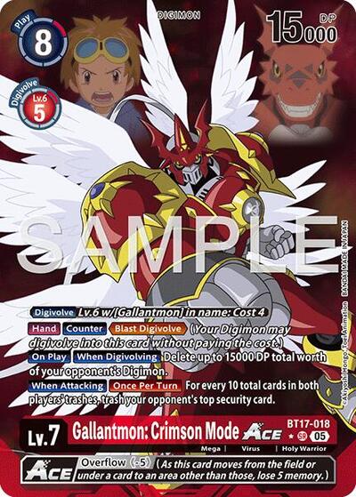 Gallantmon: Crimson Mode ACE (Alternate Art) from Advanced Booster Digimon Generation