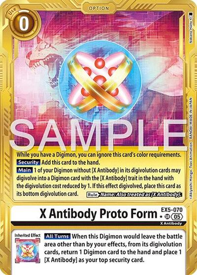 X Antibody Proto Form (Gold Border) from Advanced Booster Digimon Generation