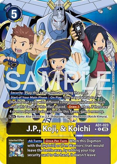 J.P., Koji, & Koichi (Alternate Art) from Advanced Booster Digimon Generation