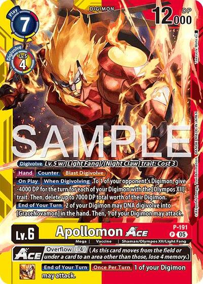 Apollomon ACE - Limited Card Pack -Another Knight- Digimon Card Game Trading Card