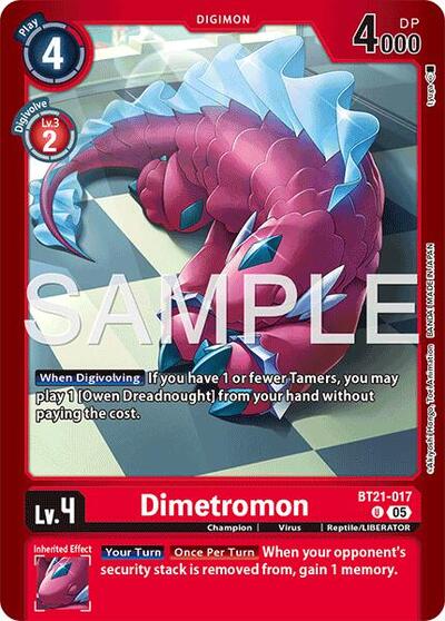Dimetromon - BT21-017 - Limited Card Pack -Another Knight- Digimon Card Game Trading Card