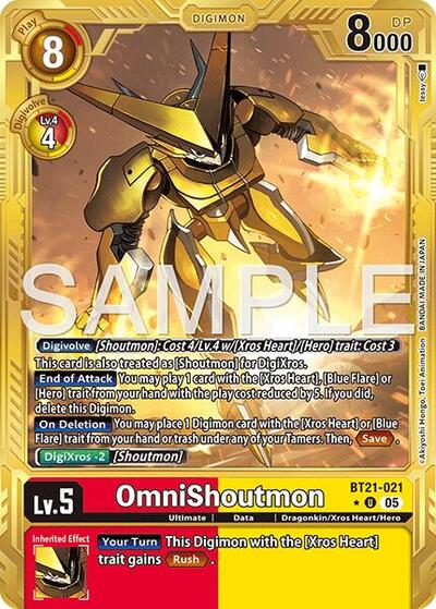 OmniShoutmon (Gold Border) from Advanced Booster Digimon Generation