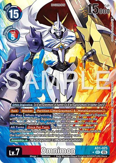 Omnimon - AD1-025 (Alternate Art) from Advanced Booster Digimon Generation