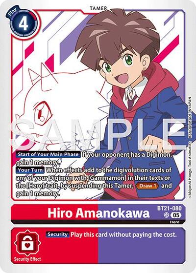 Hiro Amanokawa - BT21-080 (Reprint) from Advanced Booster Digimon Generation