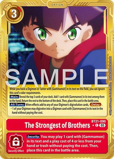 The Strongest of Brothers (Gold Border) from Advanced Booster Digimon Generation