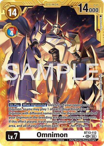 Omnimon - BT13-112 (Gold Border) from Advanced Booster Digimon Generation