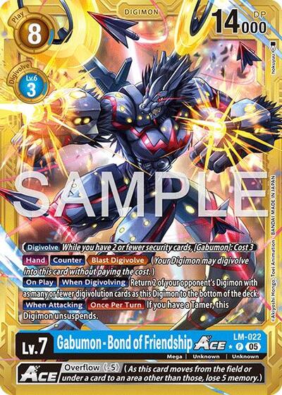Gabumon - Bond of Friendship ACE (Gold Border) from Advanced Booster Digimon Generation