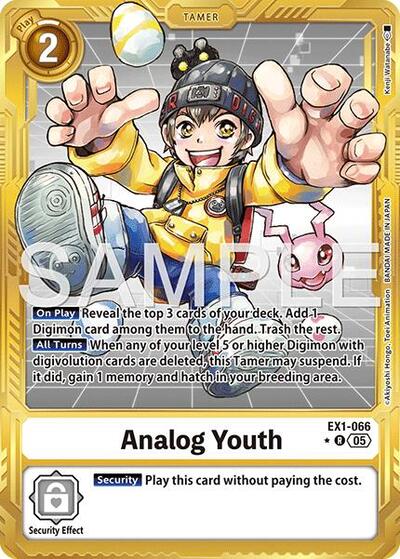 Analog Youth (Gold Border) from Advanced Booster Digimon Generation