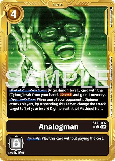 Analogman (Gold Border) from Advanced Booster Digimon Generation