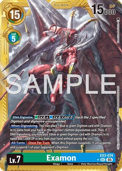 Examon (Gold Border) – EX3-074 Advanced Booster Digimon Generation Digimon Card Game Trading Card thumbnail 2